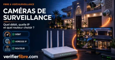 Fibre pour caméras de surveillance au Maroc avec choix du débit, adresse IP et routeur